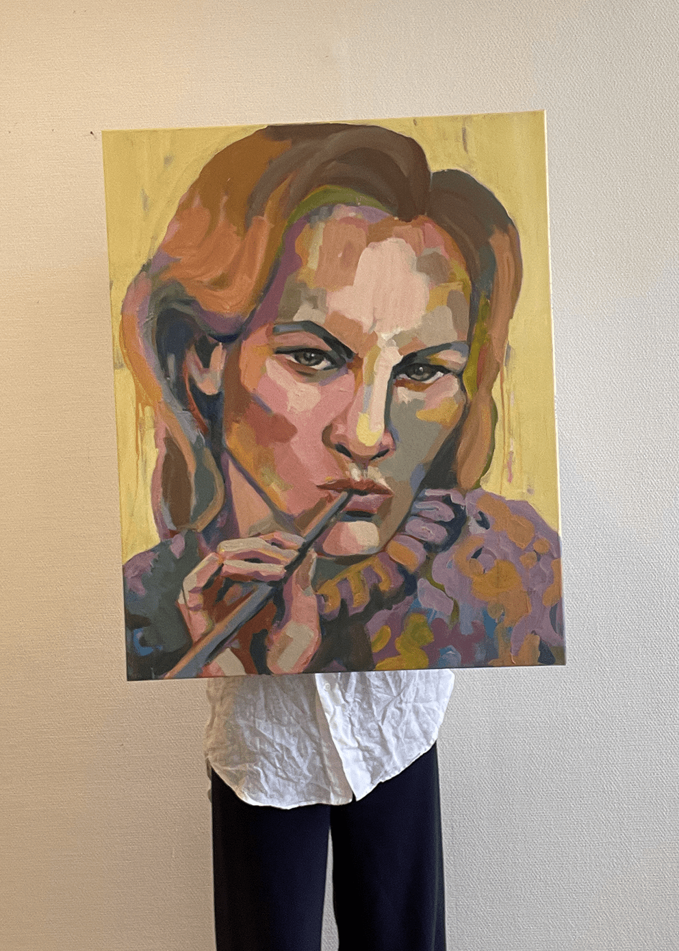 When darkness falls - original portrait painting