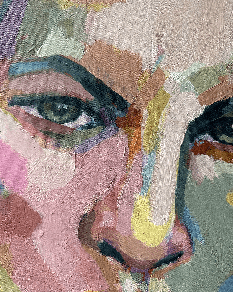 When darkness falls - original portrait painting
