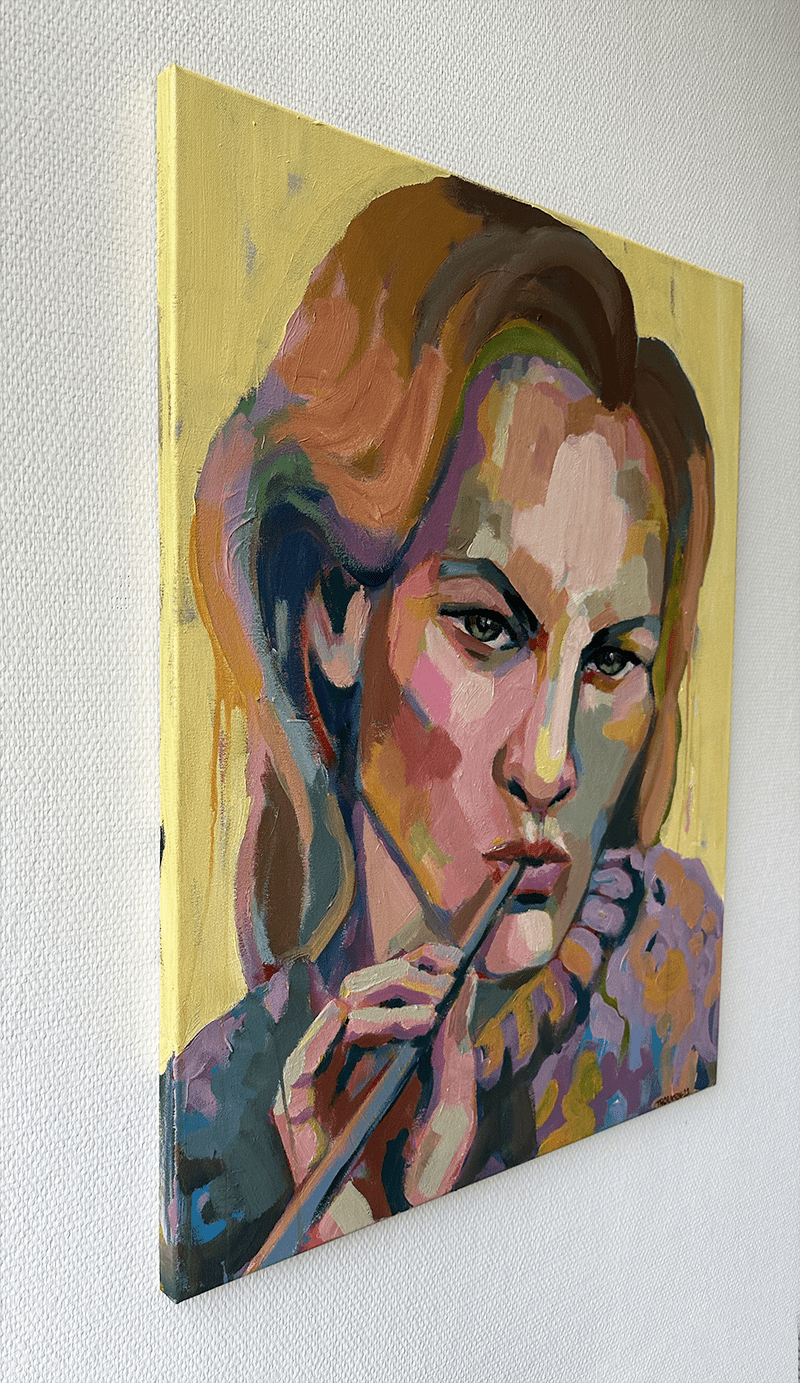 When darkness falls - original portrait painting