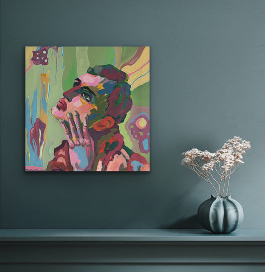 Si wondering - original portrait painting