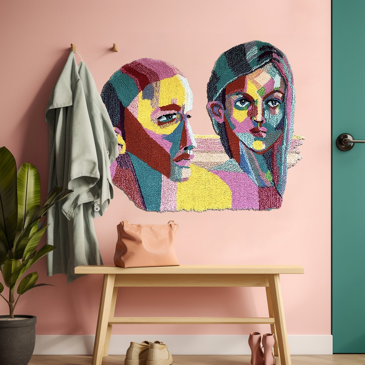 Between us - original tufted wall hanging