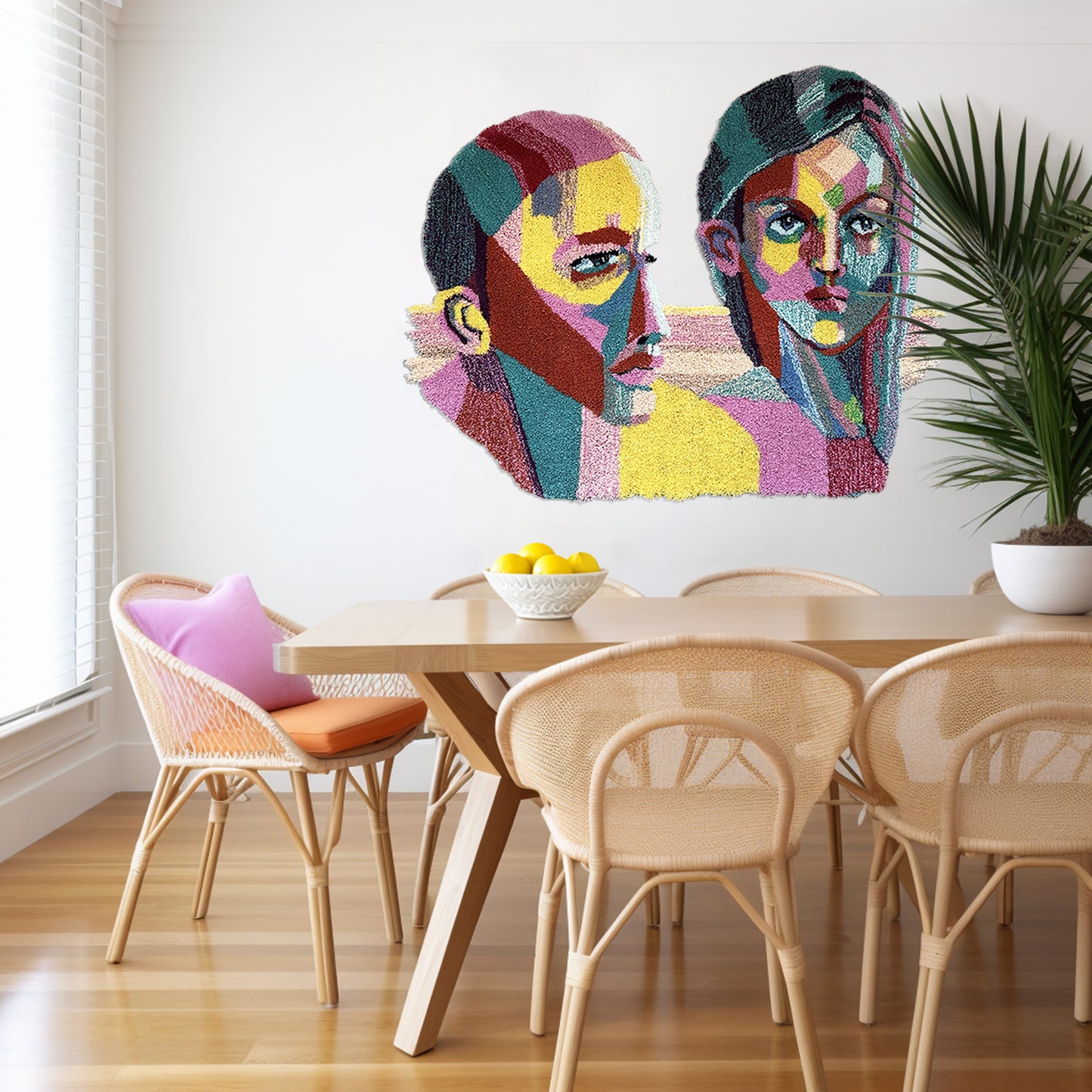 Between us - original tufted wall hanging