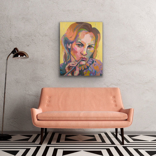 When darkness falls - original portrait painting