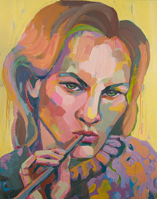 When darkness falls - original portrait painting